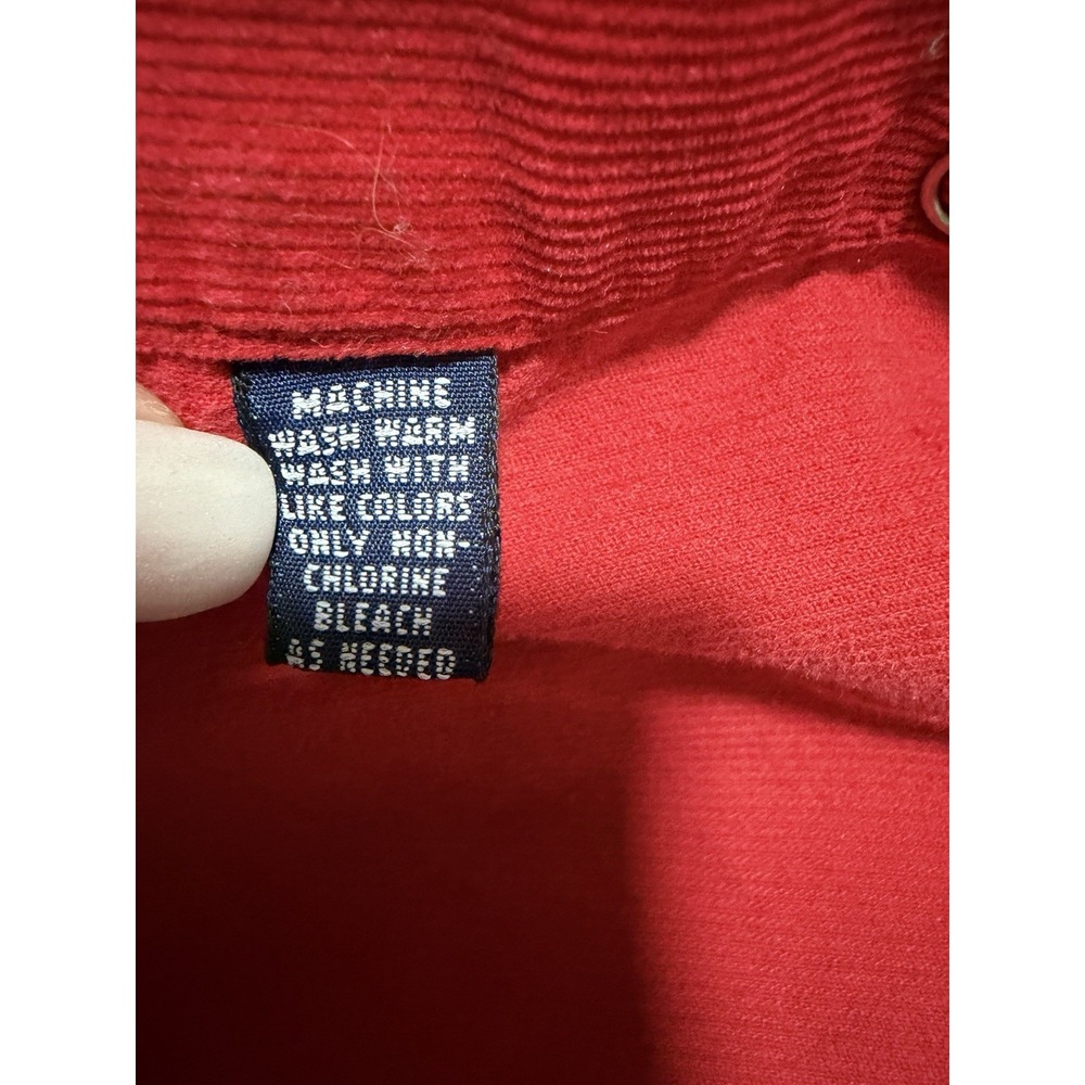 Polo‎ Ralph Lauren Red Corduroy Classic Western Shirt Pearl Snap Size Medium - Picture 13 of 14
